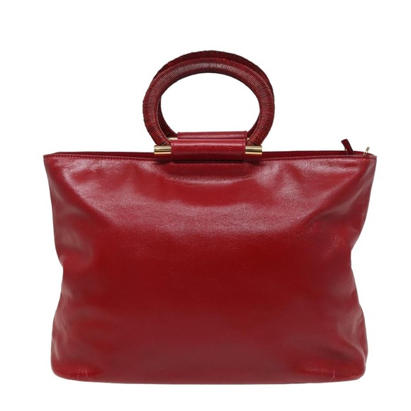 CELINE Hand Bag Leather 2way Red Auth yk13083 - Picture 13 of 16